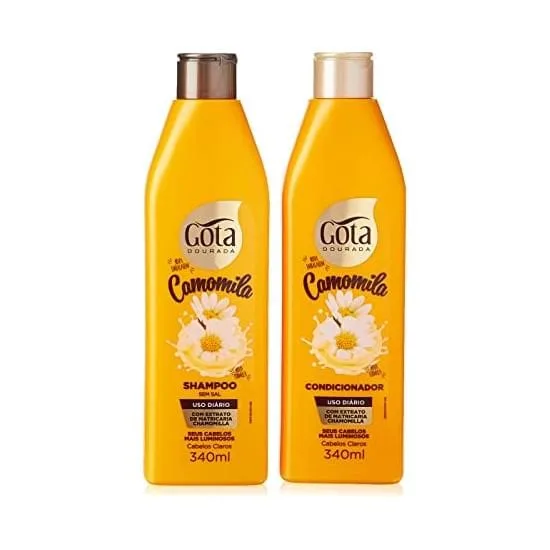 GOTA DOURADA KIT 340ML SH+COND USO DIARIO CAMOMILA