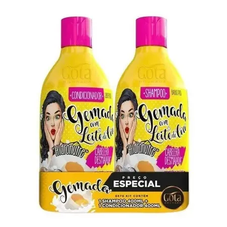 GOTA DOURADA KIT SH+COND 400ML GEMADA LEITE COCO