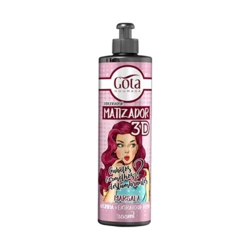 GOTA DOURADA MATIZADOR 300ML 3D MARSALA
