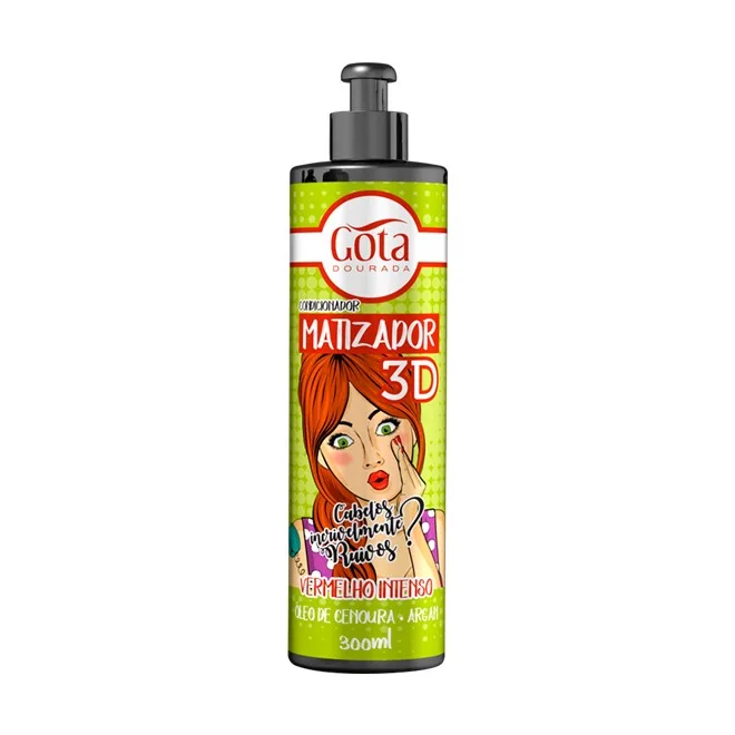GOTA DOURADA MATIZADOR 300ML 3D VERMELHO INTE