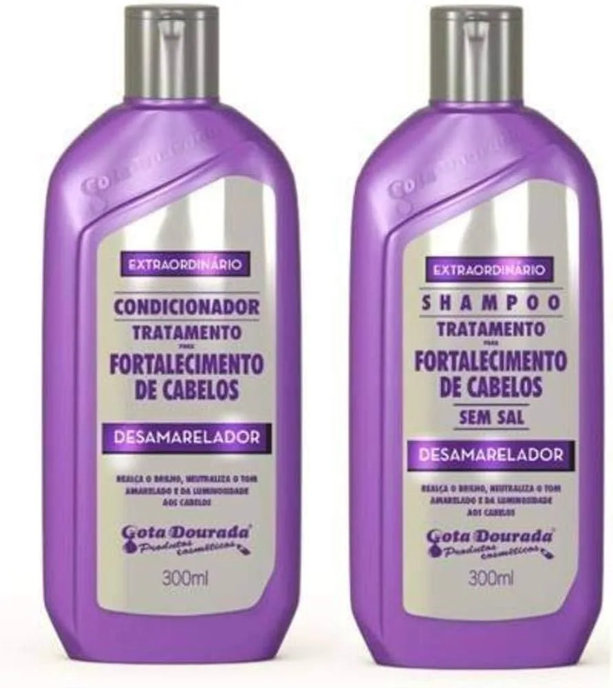 GOTA DOURADA KIT 300ML SH+COND DESAMARELADOR