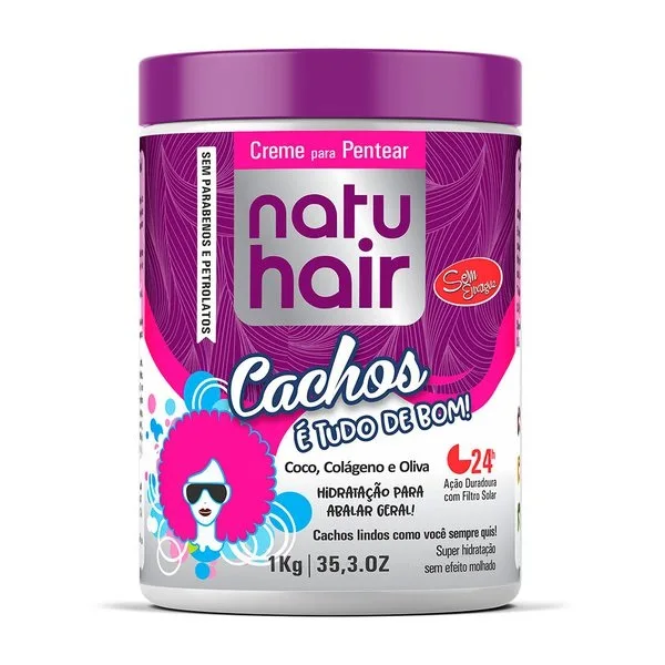 NATUHAIR CR 1KG PENTEAR CACHOS E TUDO DE BOM