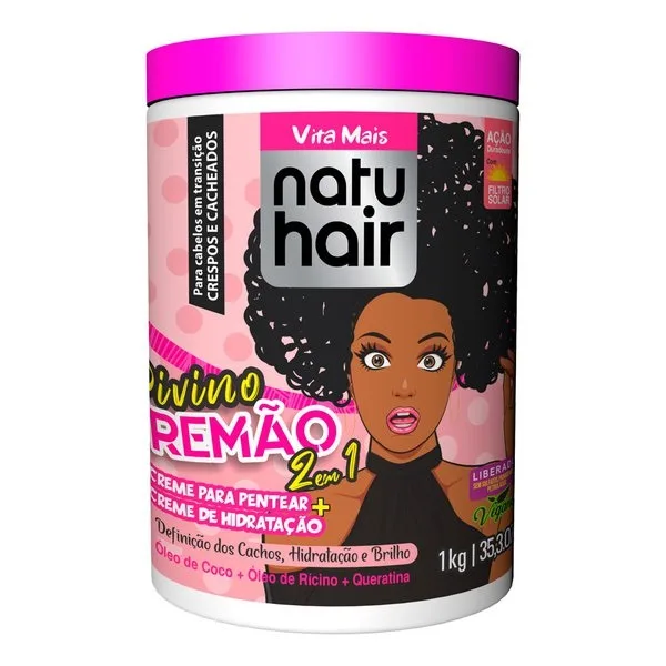 NATUHAIR CR 1KG PENTEAR DIVINO CREMAO 2X1