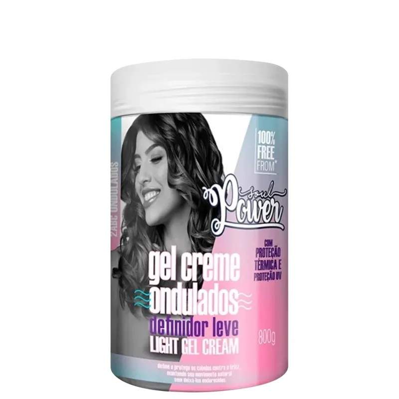 SOUL POWER GEL 800G CABELO ONDULADO LIGHT CREAM