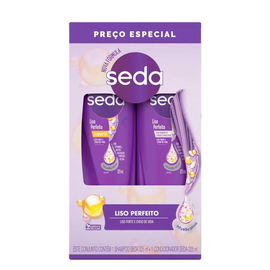 SEDA KIT SH+COND 325ML LISO PERFEITO