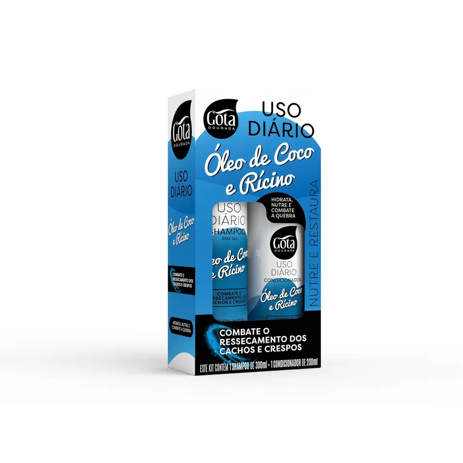 GOTA DOURADA KIT SH+COND CACHOS DISC OLEO COCO