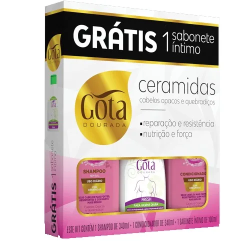 GOTA DOURADA KIT SH+COND USO DIARIO CERAMIDAS