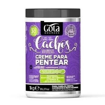GOTA DOURADA CR 1KG PENTEAR CACHO VOLUMOSO