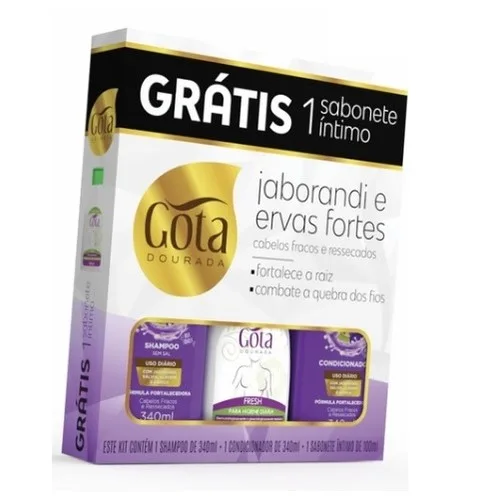 GOTA DOURADA KIT 340ML JABORANDI +SAB INTIMO FRESH
