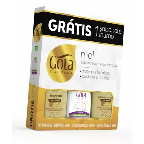 GOTA DOURADA KIT 340ML MEL +SAB INTIMO FRESH