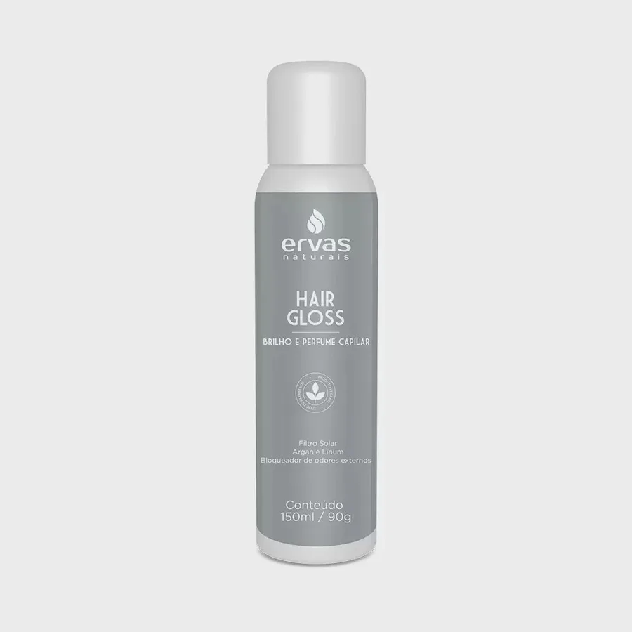 ERVAS NATURAIS HAIR GLOSS 150ML BRILHO E PERFUME
