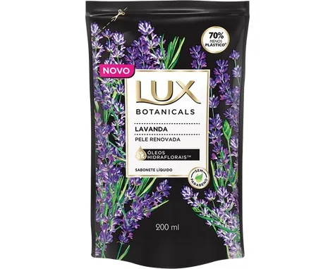 LUX SABONETE LIQ 200ML LAVANDA REFIL