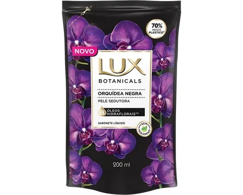 LUX SABONETE LIQ 200ML ORQUIDEA NEGRA REFIL