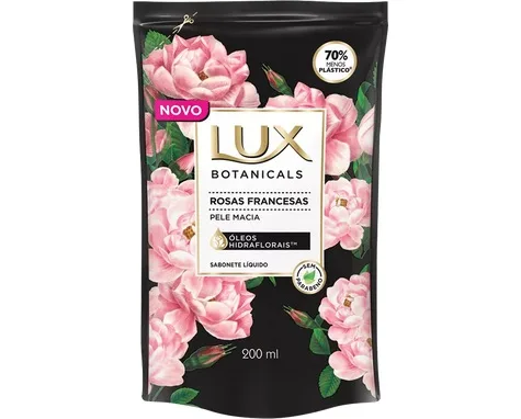 LUX SABONETE LIQ 200ML ROSAS FRANCESAS REFIL