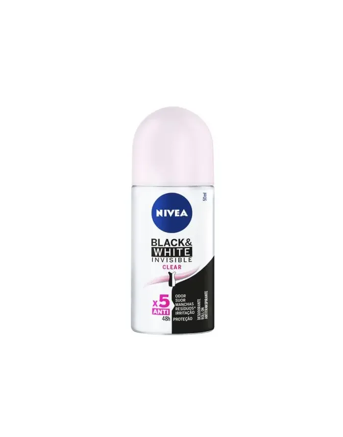 NIVEA DESODORANTE ROL 50ML FEM BLACKWHITE INVISIBL