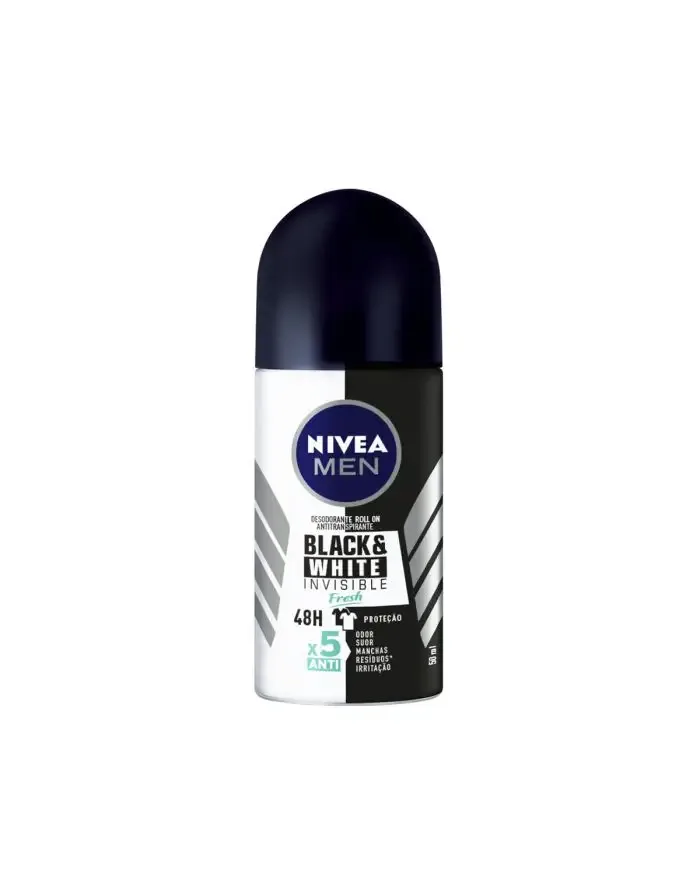 NIVEA DESODORANTE ROL 50ML MEN BLACKWHITE INVISIBL