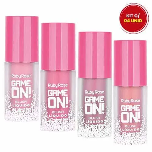 RUBY ROSE BLUSH LIQUIDO 3 5ML GAME ON 4 CORES 570