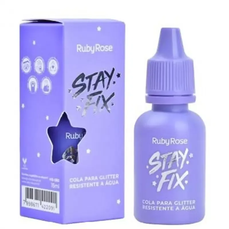 RUBY ROSE COLA 15ML GLITTER STAY FIX AGUA HB580