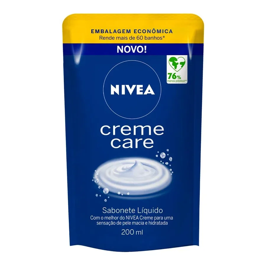 NIVEA SABONETE 200ML LIQ CREME CARE REFIL