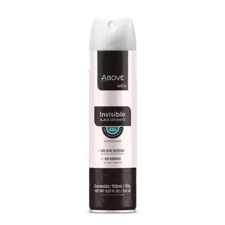 ABOVE AEROSOL 90G MEN BLACK INVISIBL