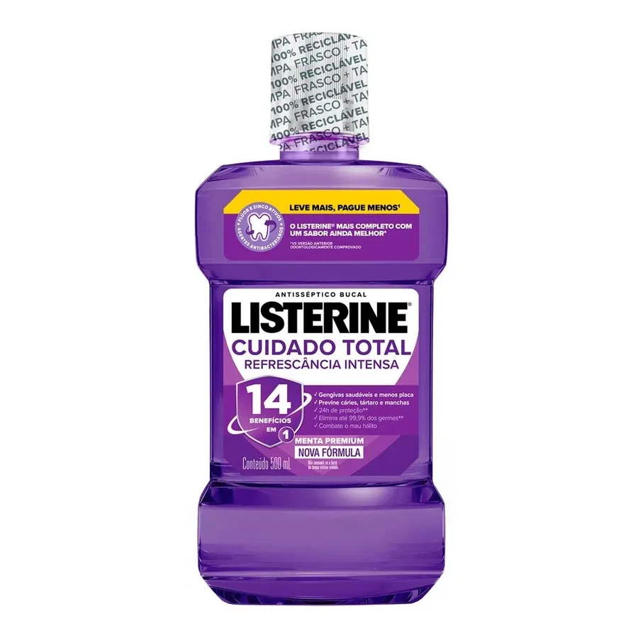 LISTERINE ANTISSEP BUCAL 500ML CUIDADO TOTAL