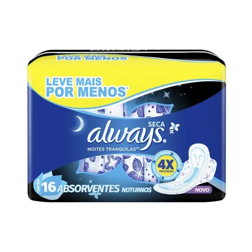 ALWAYS ABSORVENTE NOTURNO SECA ABAS L16P14