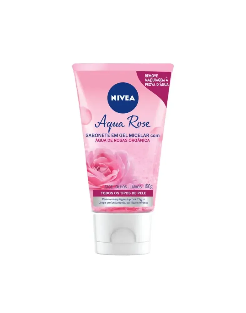 NIVEA SABONETE GEL 150ML FACIAL AGUA ROSAS