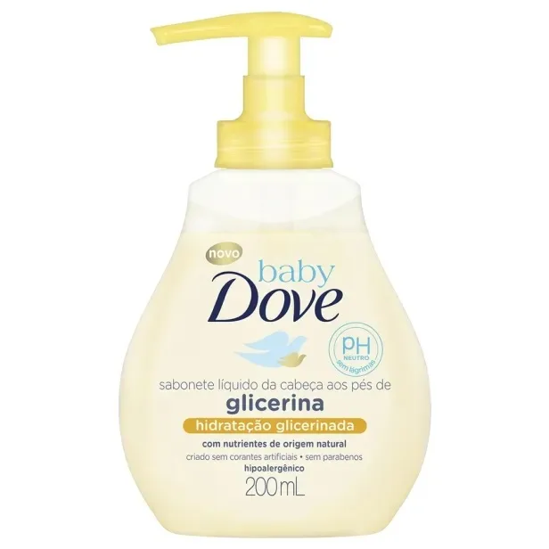 DOVE BABY SABONETE LIQ 200ML HID GLICERINA