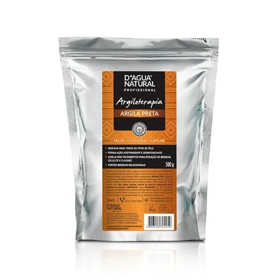 DAGUA NATURAL ARGILA 500G PRETA