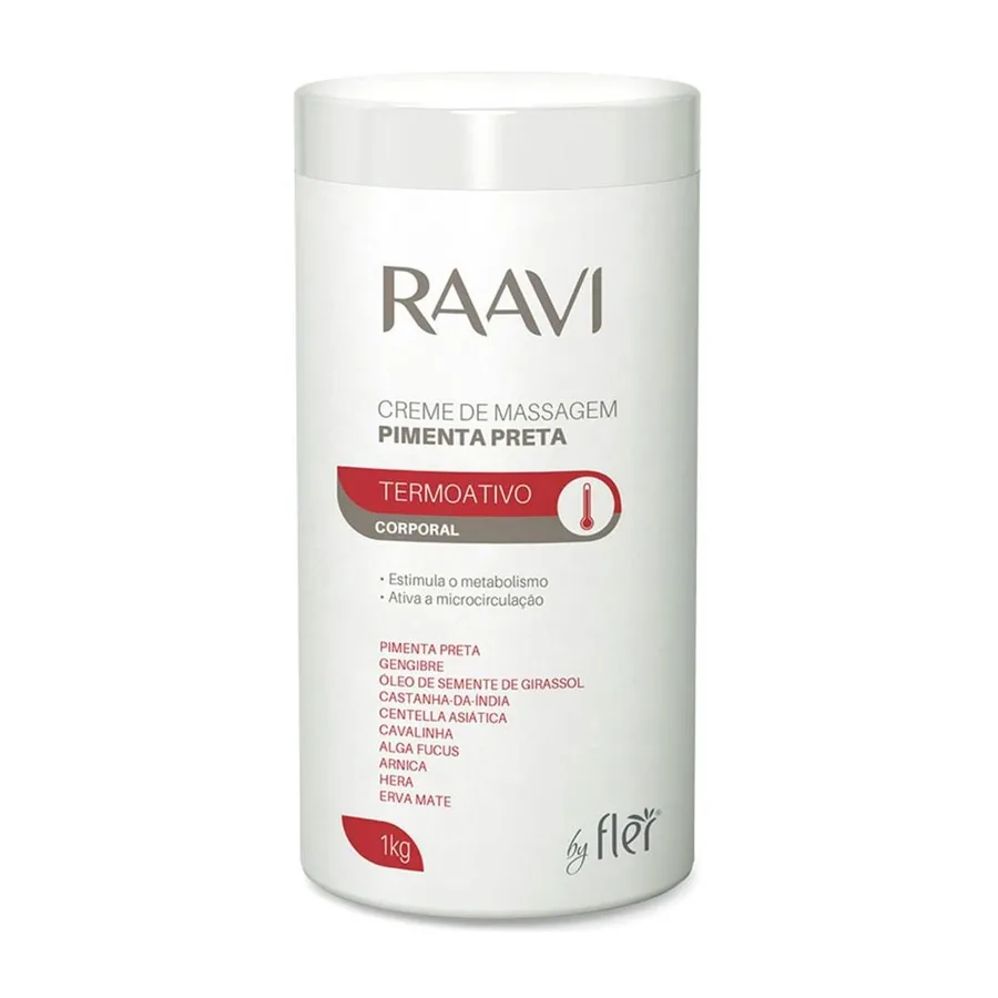 RAAVI CR 1KG MASSAGEM PIMENTA PRETA