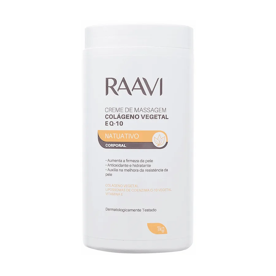 RAAVI CR 1KG MASSAGEM CORP Q10 COLAGENO VEGETAL