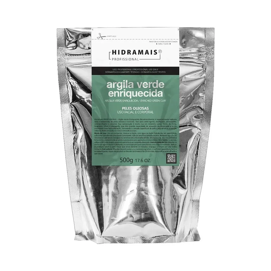 HIDRAMAIS CREME 500G MASSAGEM ARGILA VERDE