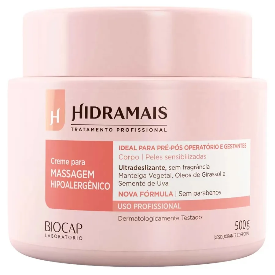 HIDRAMAIS CREME 500G MASSAGEM HIPOALERGEN GESTANTE
