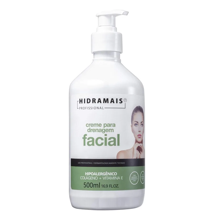 HIDRAMAIS CREME 500ML MASSAGEM DRENAGEM FACIAL