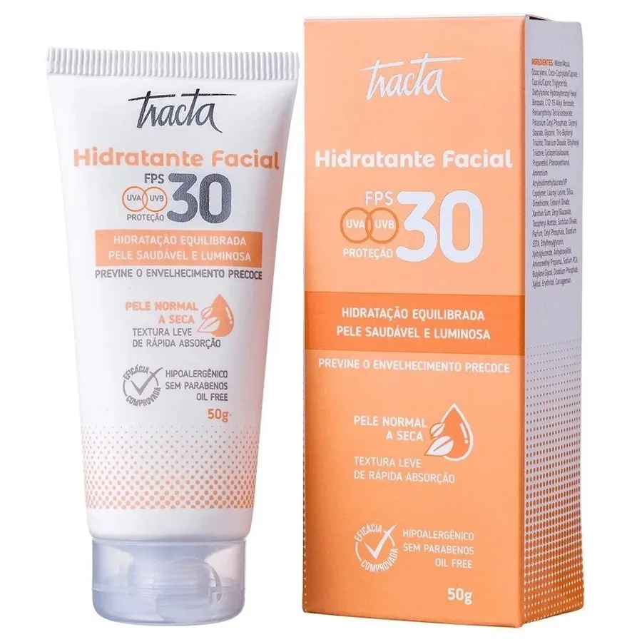 TRACTA CREME HIDRA FACIAL PELE NORMAL SECA FPS 30