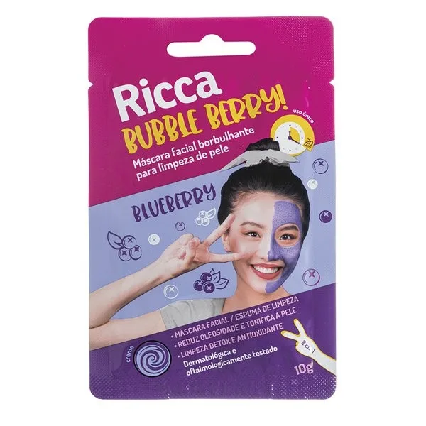 BELLIZ RICCA MASC FACIAL BORBULHANTE LIMPEZA PELE
