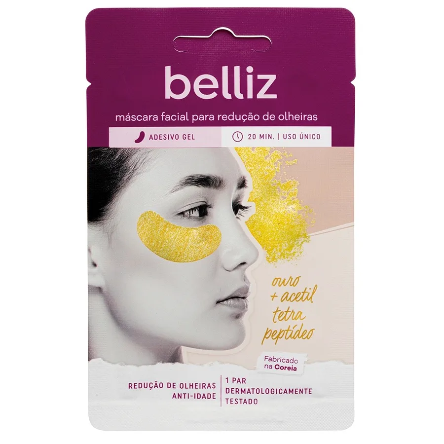 BELLIZ RICCA MASC FACIAL REDUCAO OLHEIRAS OURO