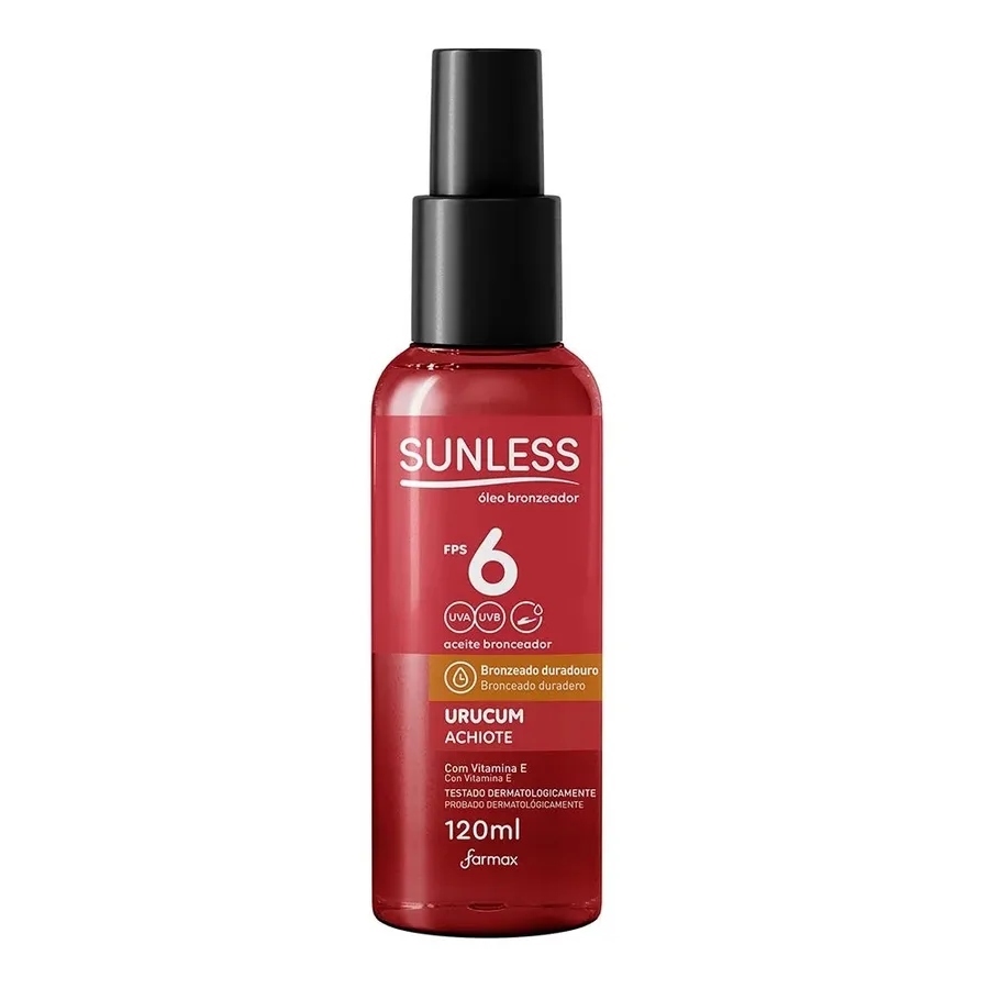 SUNLESS OLEO 120ML BRONZ URUCUM FPS 6