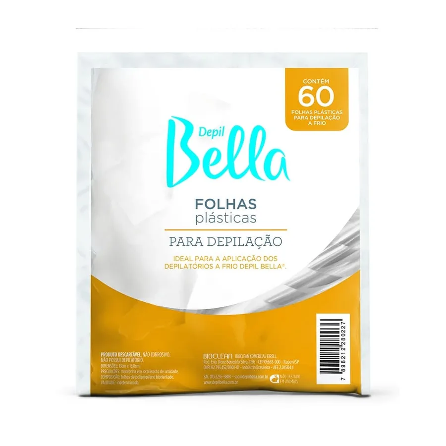 DBELLA FOLHAS PLASTICAS P/DEPILACAO C/60FLS
