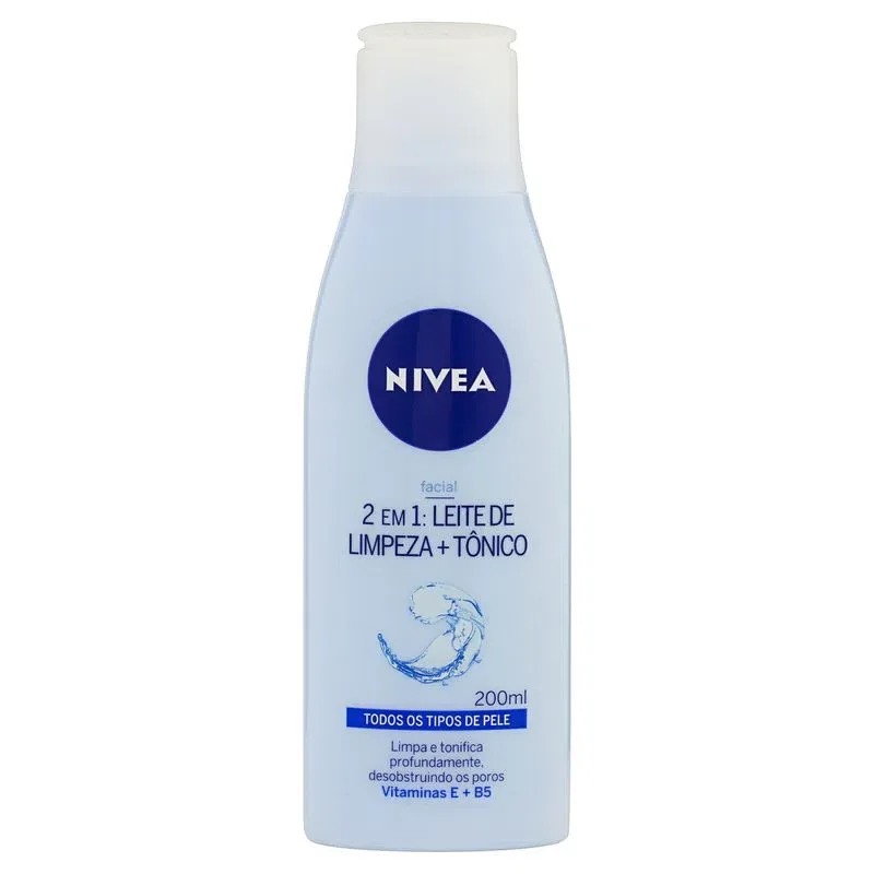 NIVEA LEITE LIMPEZA+TONICO 200ML 2X1