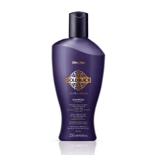 AMEND SH 250ML GOLD BLACK POS PROGRESSIVA