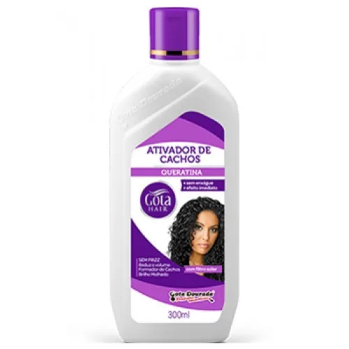 GOTA DOURADA ATIVADOR 300ML CACHOS QUERATINA