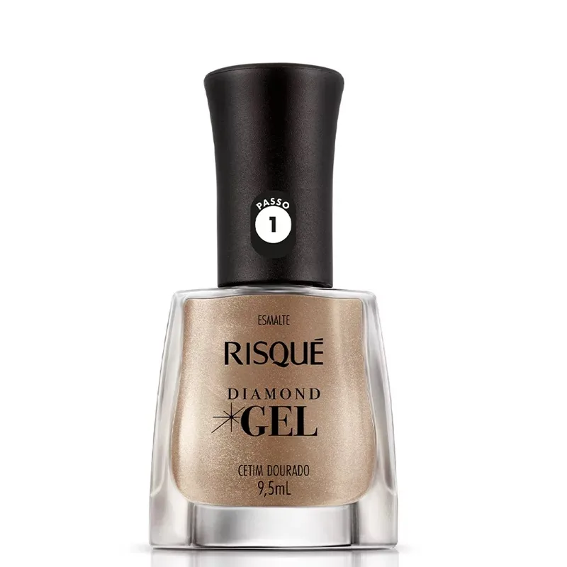 RISQUE ESM 9,5ML DIAMOND CETIM DOURADO