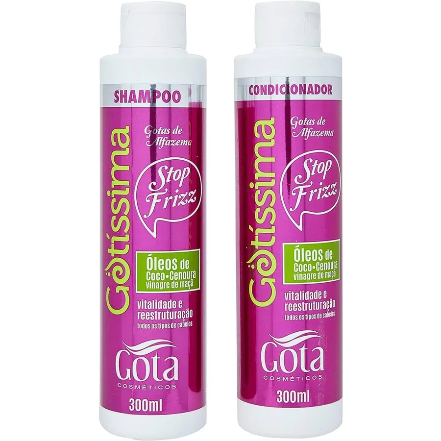 GOTA DOURADA KIT 300ML GOTISSIMA SH+COND STOP FRIZ