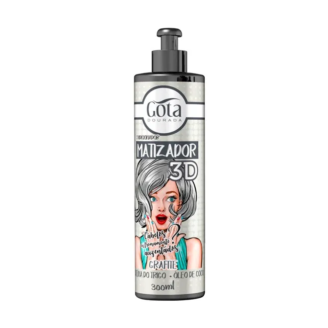 GOTA DOURADA MATIZADOR 300ML 3D GRAFITE