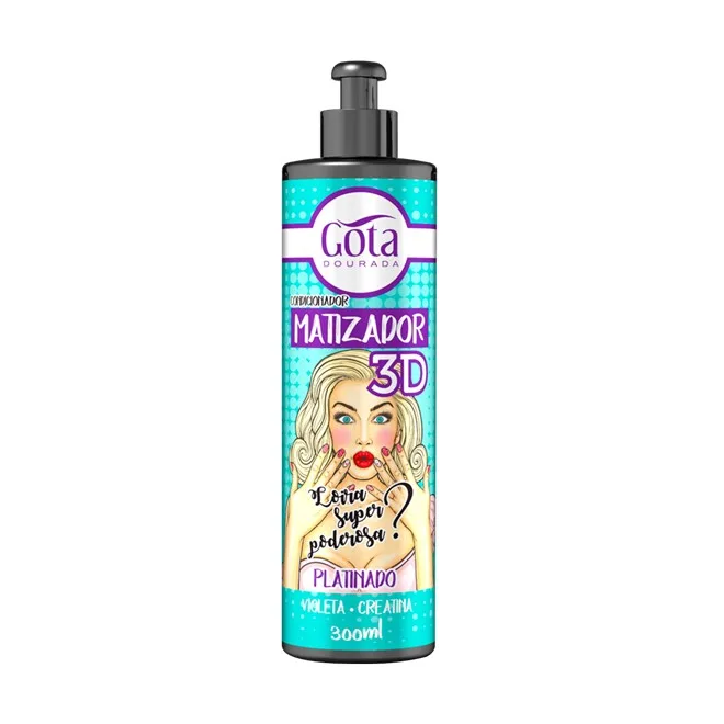 GOTA DOURADA MATIZADOR 300ML 3D PLATINADO