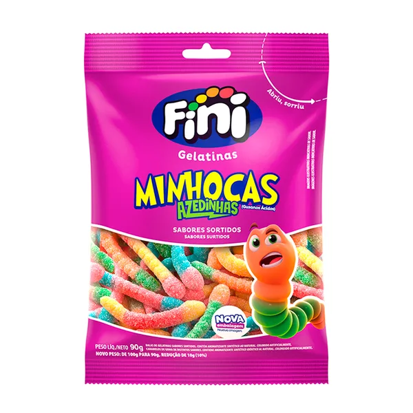FINI BALA GEL 90G MINHOCAS CITRICAS
