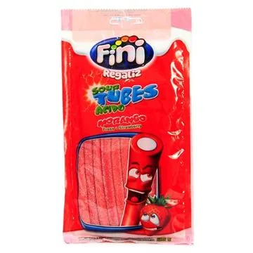 FINI BALA GEL 80G TUBES MORANGO
