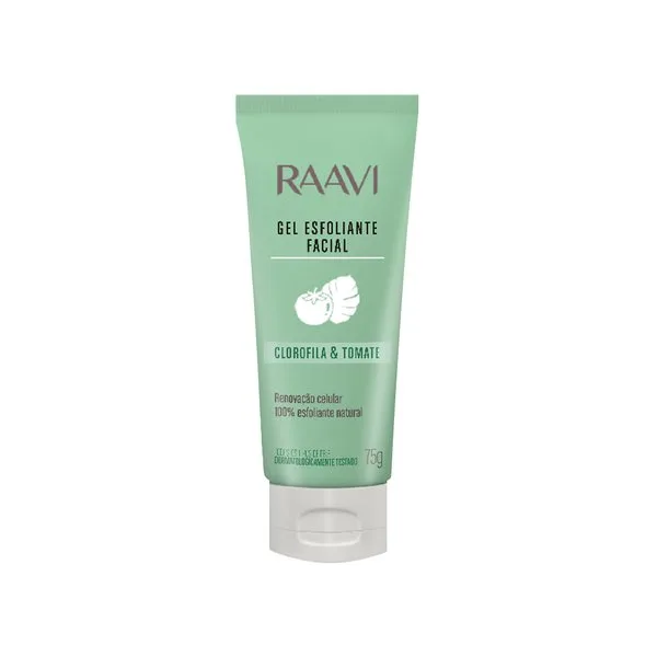 RAAVI GEL 75G ESFOLIANTE FACIAL CLOROFILA E TOMATE