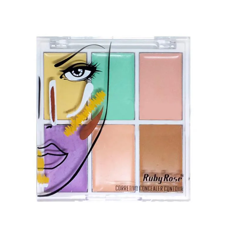 RUBY ROSE PALETA CORRETIVO 6 COR CONCEALER CONTOUR